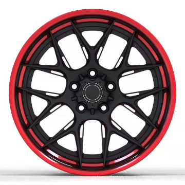 2 piece forged wheels 19 20 21 22 inch concave wheels brushed red black forged rims